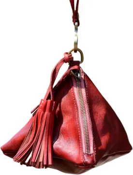 1PCS Genuine leather - Retro Medieval - Cowhide Purse Coin Purse Coin Pouch Coin Holder Change Purse for Women & Men Wristlet Wallets for Women Keychain Wallet Mini Wallet (Red)