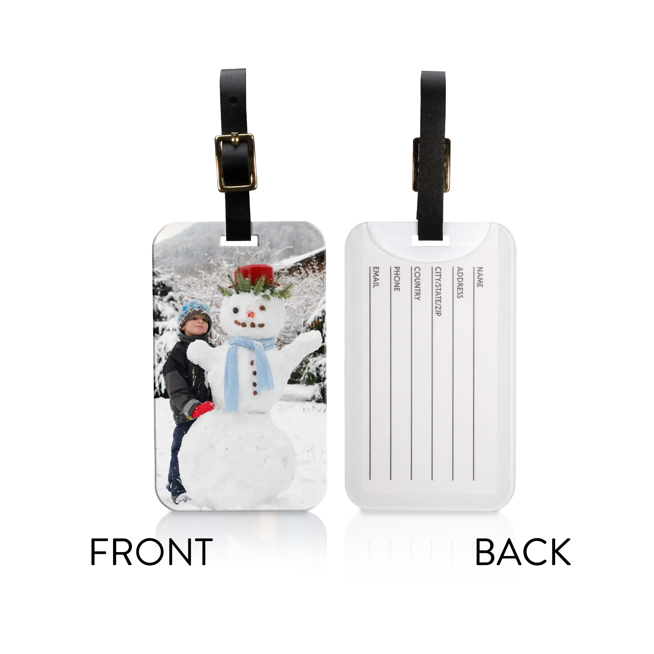 2.375" x 4" Luggage Tag with Card Insert