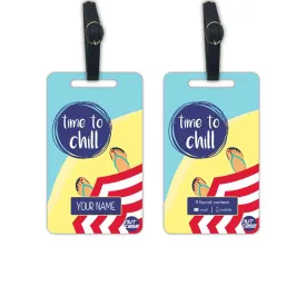 Best Personalized Luggage Tags Suitcase Add Name Set of 2 - Chill