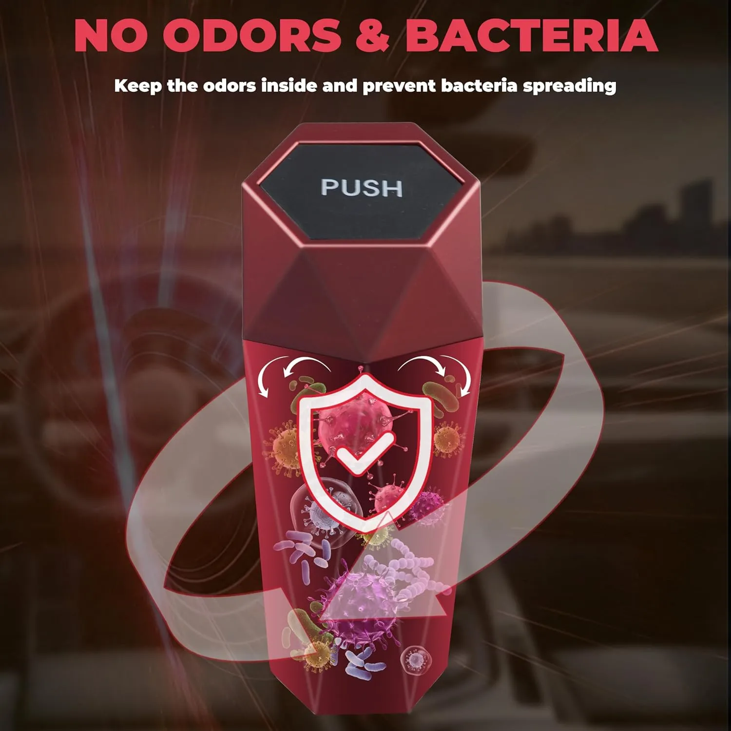 Car Trash Can with Lid, Garbage Bin for Women, Cute Interior Accessories for Seat Cup Holder, Organization Car Must Haves Essentials Mini Trash Can with Garbage Bag
