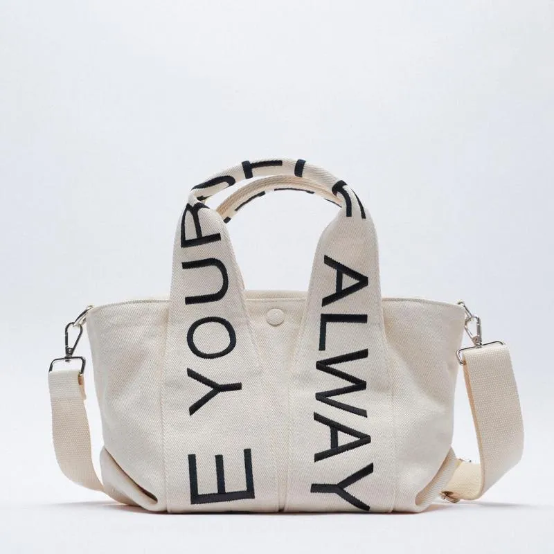 Christmas Gift Fashion Letter Canvas Tote Crossbody Bags for Women Brands Large Capacity Women's Handbag Designer Shoulder Bag Women's Bag 2021