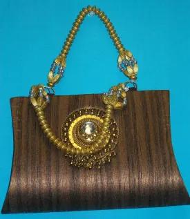 Clutch Brown 4627 Indian Designer Shieno Sarees Pleasanton