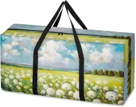 Colorful Dandelion Extra Large Moving Bags Heavy Duty Storage Bags Fantastic Dandelion Cloth Wrap Around Handles Double Zipper Reusable Convenient Foldable Storage Tote for Travel Camping Space Save