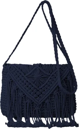 Crossbody Purse for Women Cute Macrame Hobo Satchel Bags Knit Summer Beach Bag Tassels Shoulder Crochet Tote Handbag