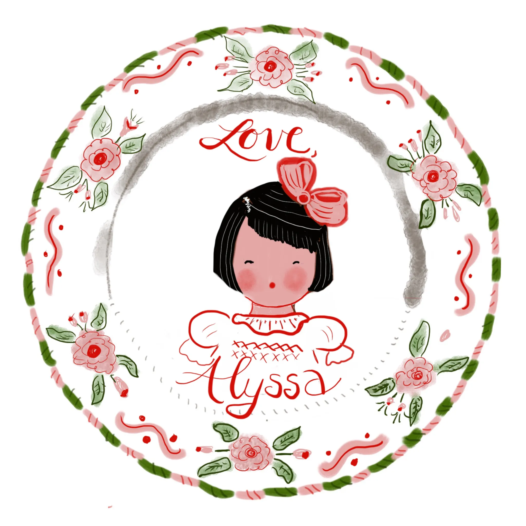 Custom Sticker Gift Tags - Roses