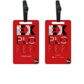 Customized Name Tag for Bags With Name Set of 2 - Explorer