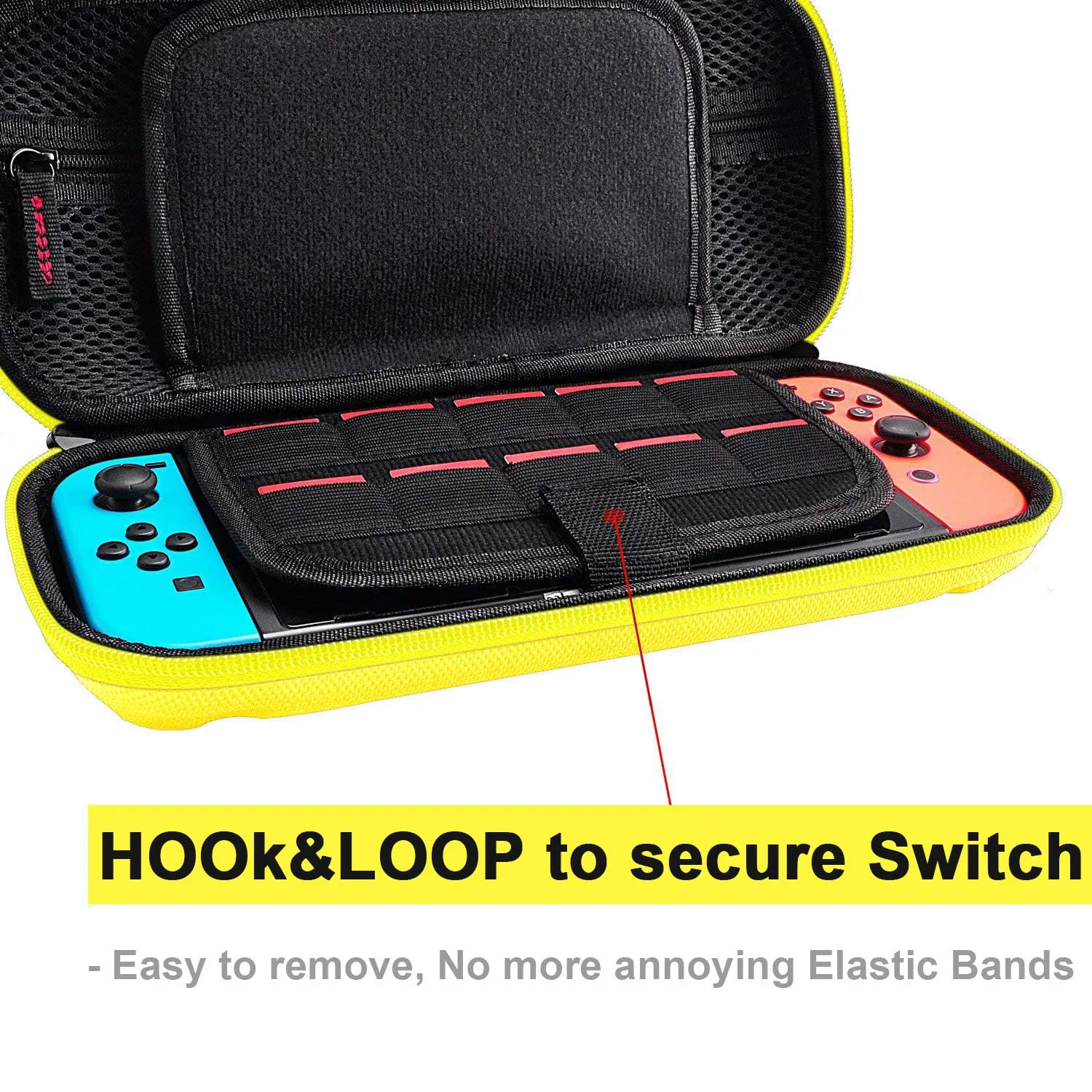 daydayup Switch Carrying Case Compatible with Nintendo Switch/Switch OLED, with 20 Games Cartridges Protective Hard Shell Travel Carrying Case Pouch for Console & Accessories