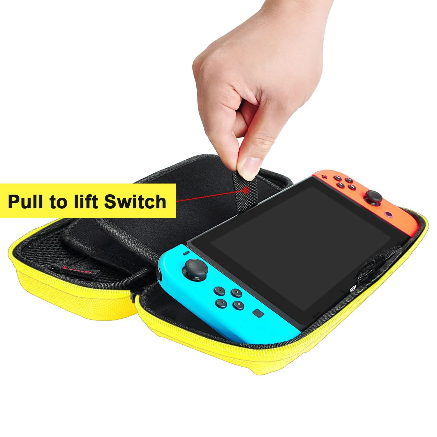 daydayup Switch Carrying Case Compatible with Nintendo Switch/Switch OLED, with 20 Games Cartridges Protective Hard Shell Travel Carrying Case Pouch for Console & Accessories
