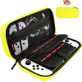 daydayup Switch Carrying Case Compatible with Nintendo Switch/Switch OLED, with 20 Games Cartridges Protective Hard Shell Travel Carrying Case Pouch for Console & Accessories