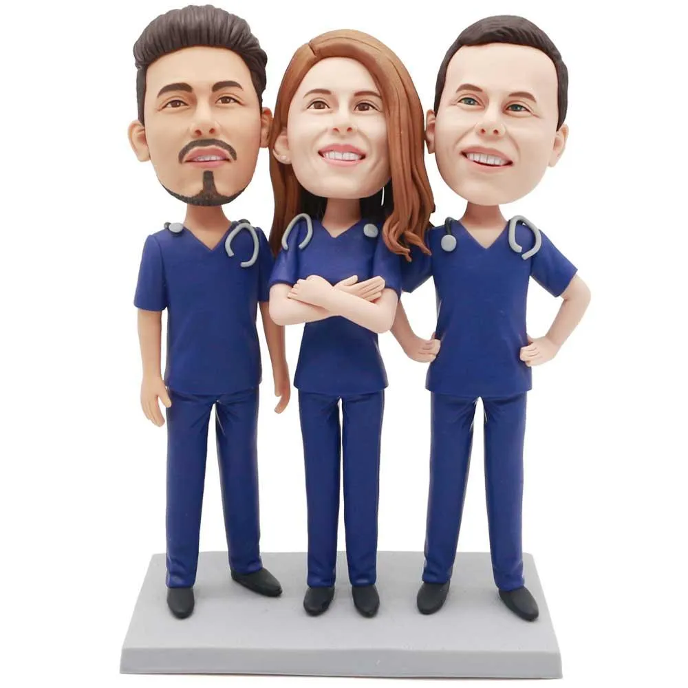 Doctors With Stethoscopes Custom Figure Bobblehead