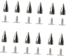 DOITOOL 20Pcs Cone Spikes Screwback Rivets for DIY Projects Punk Fashion Bag Belt and Garment Embellishments Durable Cone Nail Fasteners