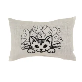 Embroidered Cat and Mouse