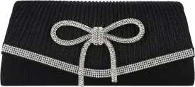 Envelope Clutch Purse Women Rhinestone Bow Sparkly Evening Bag Glitter Wedding Party Prom Handbag
