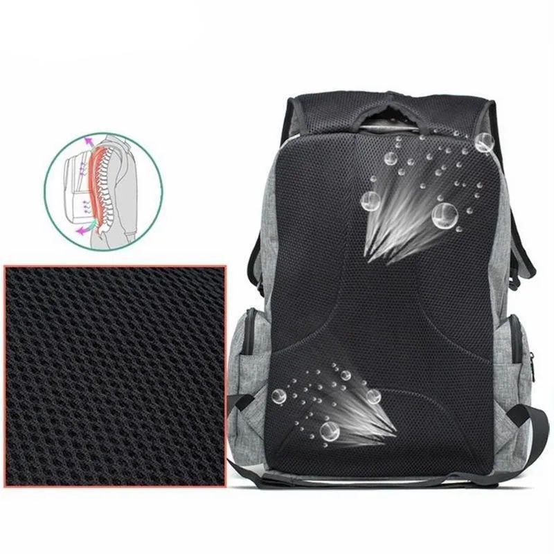 Fashion Large Baby Diaper/Nappy Backpack  - Gray,Blue,Red,Black