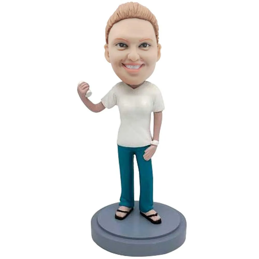 Female Therapist Custom Figure Bobblehead