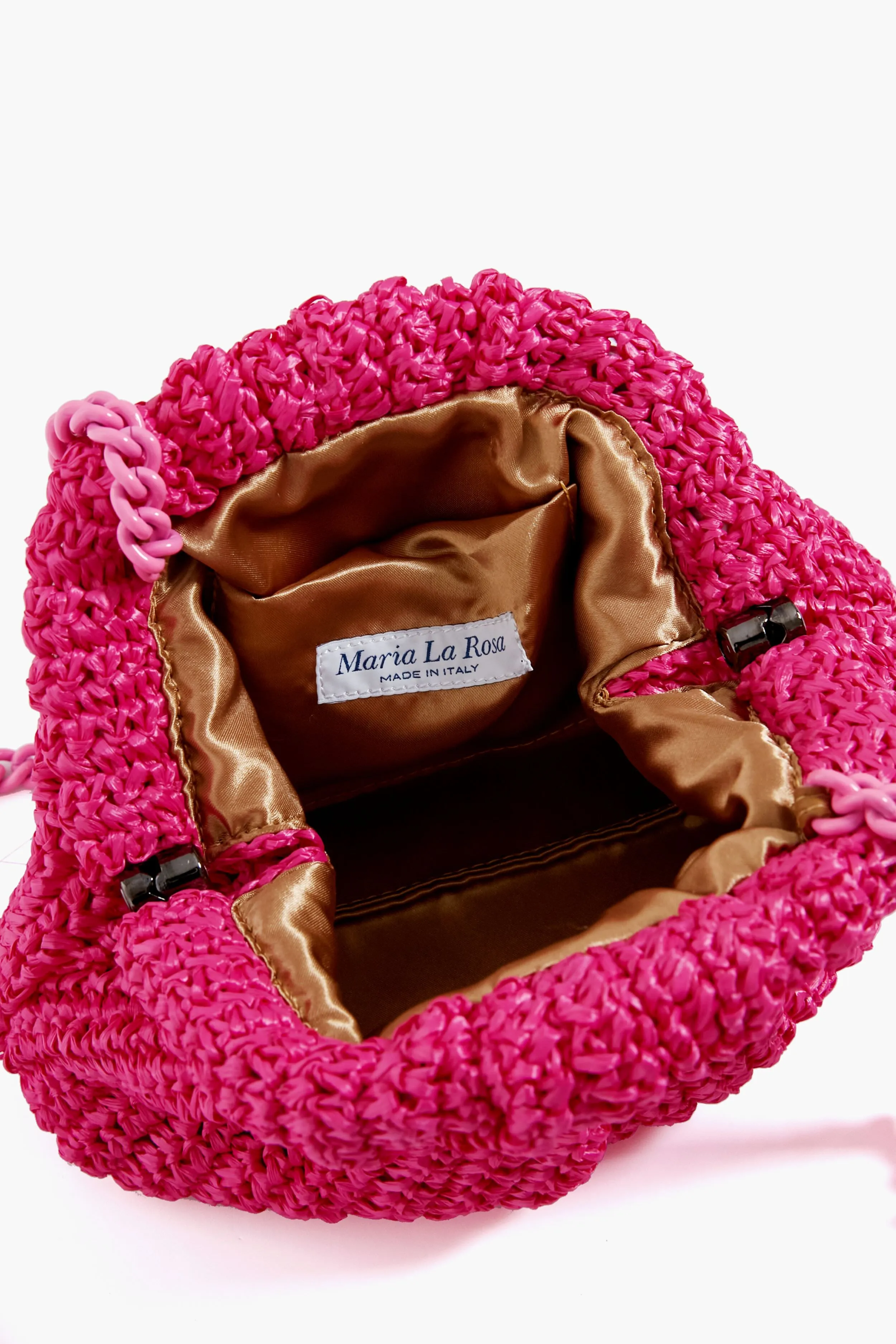 Fuchsia Mini Game Crochet Solid Clutch
