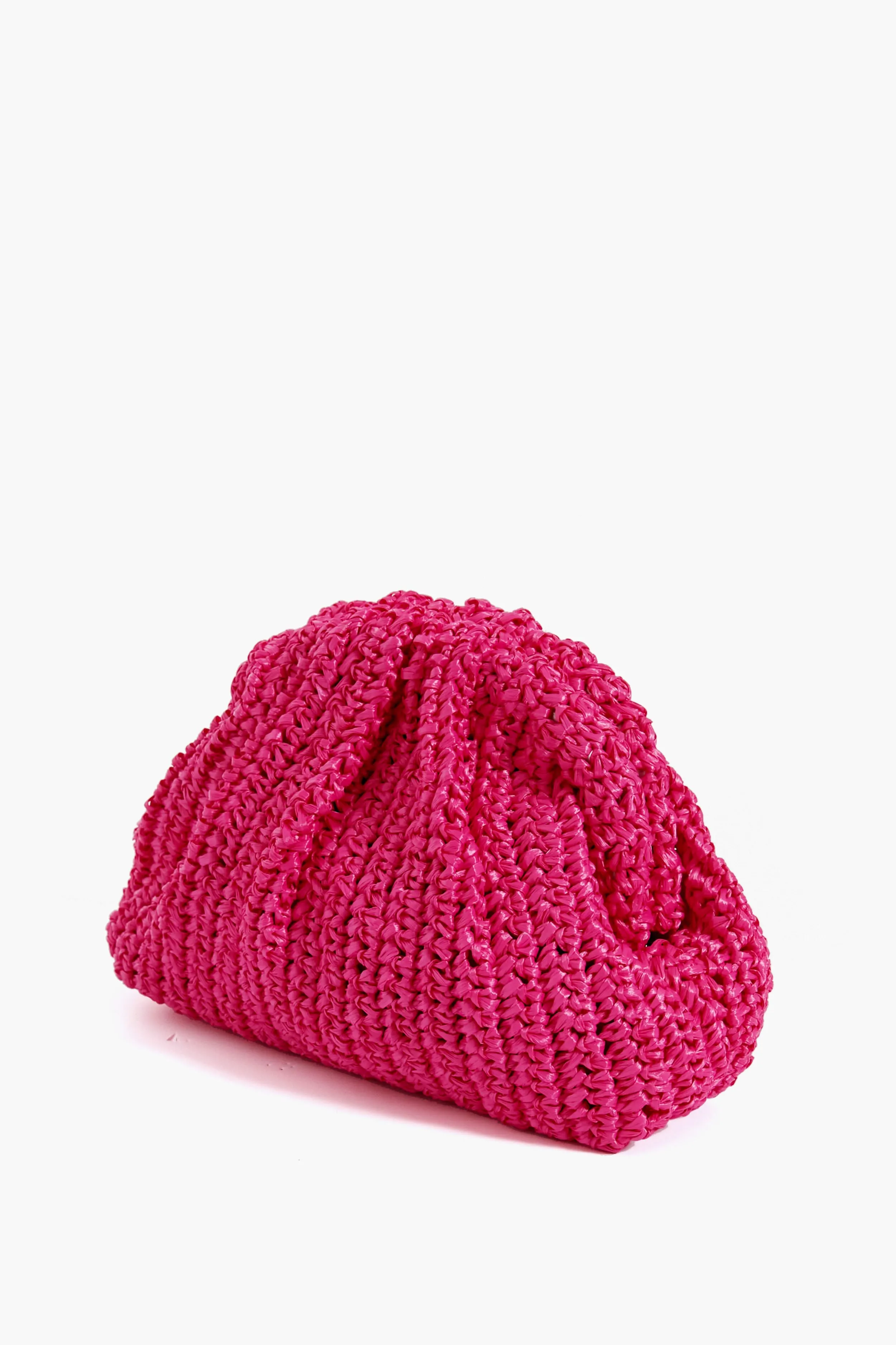 Fuchsia Mini Game Crochet Solid Clutch