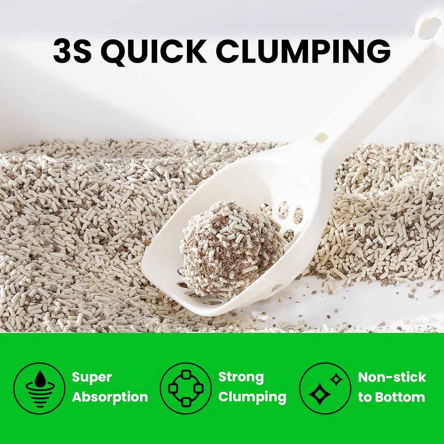 FUKUMARU Tofu Cat Litter, 16lb Fast Clumping & Superior Odor Control, 100% Natural with Bean Dregs & Apple Wood Pellets, Flushable, Dust-Free, Ultra Absorbent, Lightweight, 8lb x 2 Bags