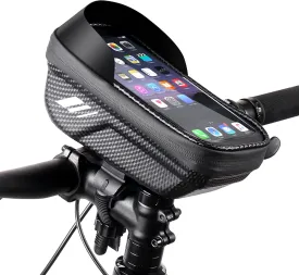 GIGART Bike Bag for Bicycle Bike Front Frame Bag Waterproof Bike Phone Holder Bag, Bike Accessories Top Tube Bag for Phones Under 7"