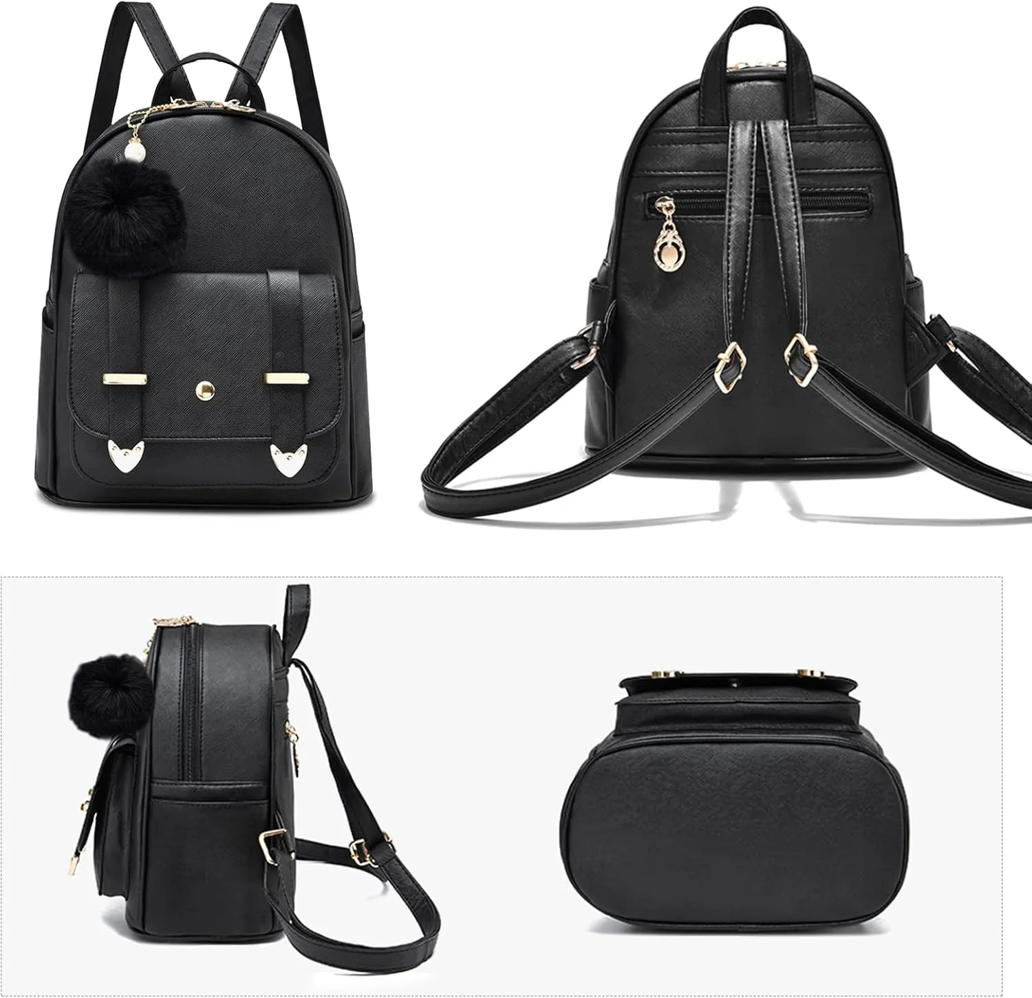 Girls Cute Mini Backpack Purse Kids Backpack Fashion School Bags PU Leather Casual Backpack for Teens Women