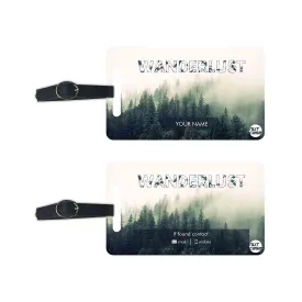 His and Her Luggage Tags Identification Tag Set of 2 - Wanderlust