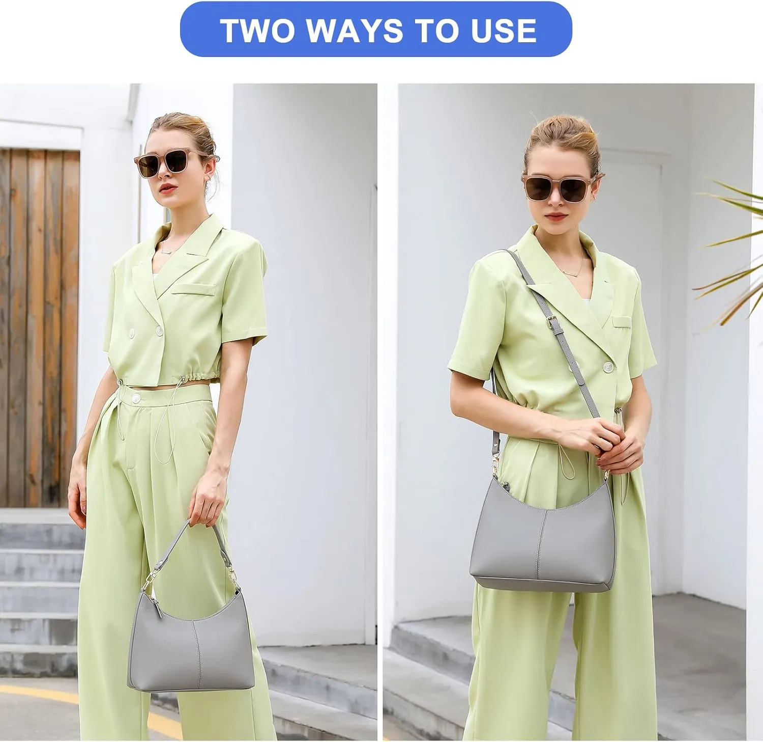 Keyli Small Shoulder Handbags for Women Mini Purse Waterproof Soft Leather Crossbody Bags for Work Shopping Travel