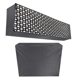 Kuber Industries Polka Dots Design PVC Air Conditioning Dust Cover Indoor and Outdoor Waterproof Folding Spilt Ac Cover Set for 1.5 Ton AC (Grey) - CTKTC040727