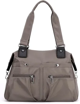 Langrents Nylon Waterproof Tote Bag, Langrents Large Capacity Multi Pocket Shoulder Bag, Handbags Purses Travel Bag