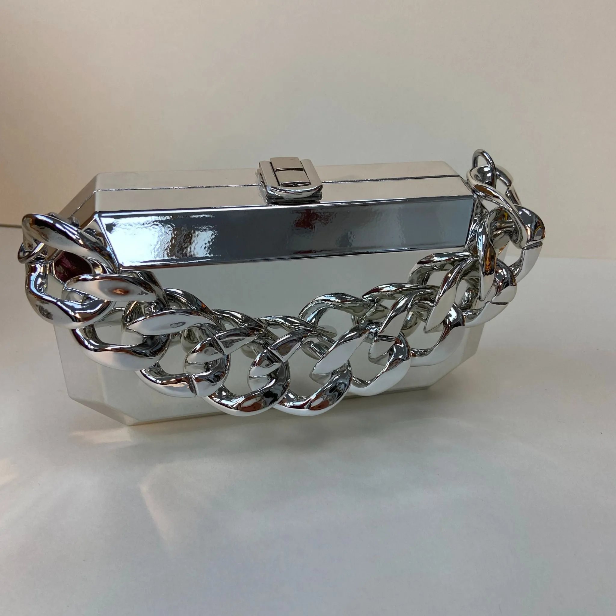 Metal Box Clutch Bags