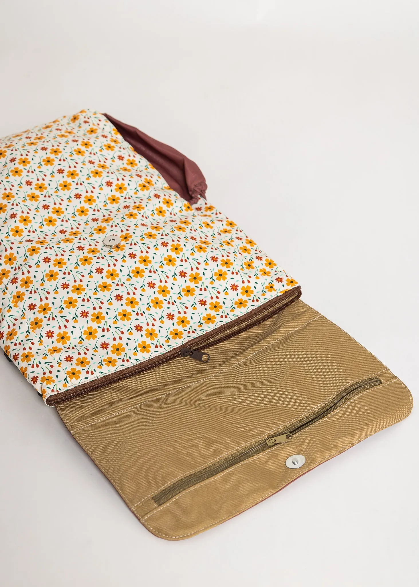 Mini Florals Yellow Utility 4-Way Washable Bag