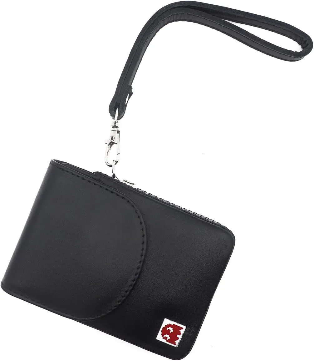 Miyoo Mini Plus v2 v3 v4 Real Genuine Leather Case - Uno Bridge Poker Playing Card Single Deck Holder (for Miyoo Mini Black Black)
