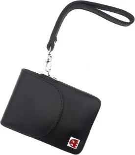 Miyoo Mini Plus v2 v3 v4 Real Genuine Leather Case - Uno Bridge Poker Playing Card Single Deck Holder (for Miyoo Mini Black Black)