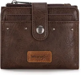 Montana West X Wrangler Womens Wallet Small Women's Wallets, Card Cases & Money Organizers Small Wallets Woman Bifold Credit Card Wallet with Removable ID Window