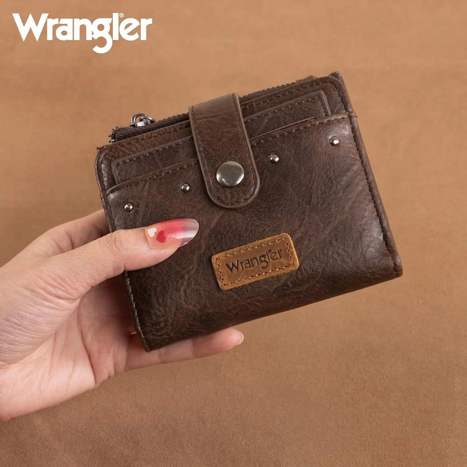 Montana West X Wrangler Womens Wallet Small Women's Wallets, Card Cases & Money Organizers Small Wallets Woman Bifold Credit Card Wallet with Removable ID Window