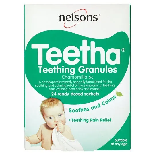 Nelsons Teetha Teething Granuals 24 Sachets 15g x 1