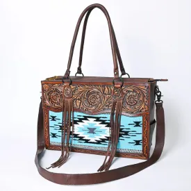Overton Western Hand Tooled Leather Tote Bag