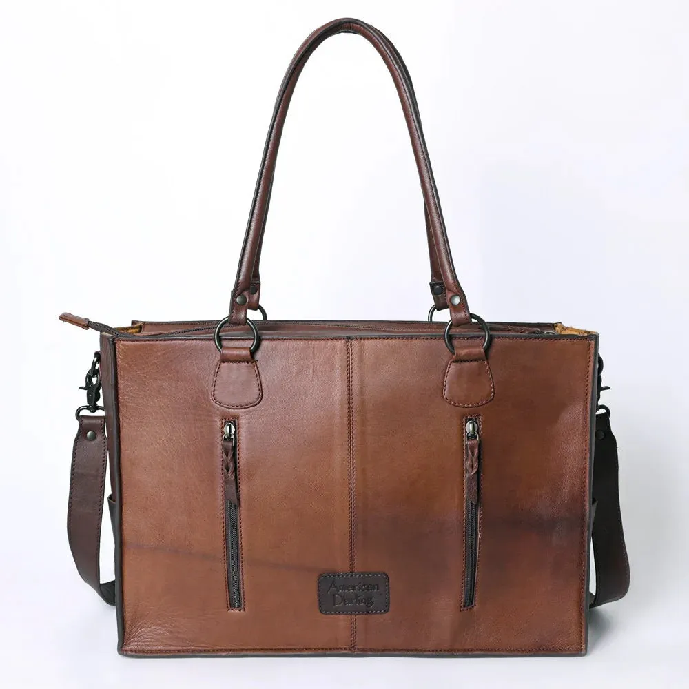 Overton Western Hand Tooled Leather Tote Bag