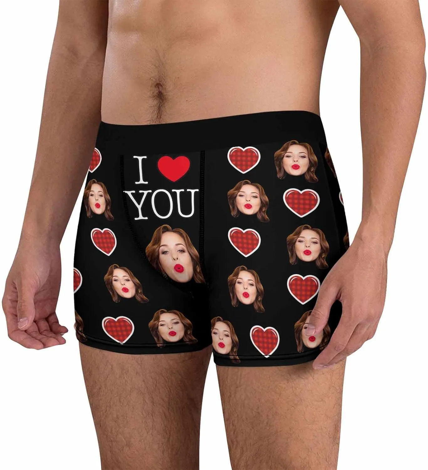 Personalized Boxer Briefs for Valentine's Day Boyfriend Husband Custom Underwear with Face