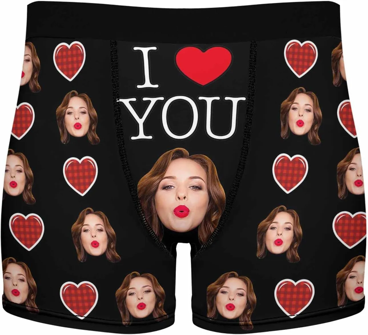 Personalized Boxer Briefs for Valentine's Day Boyfriend Husband Custom Underwear with Face