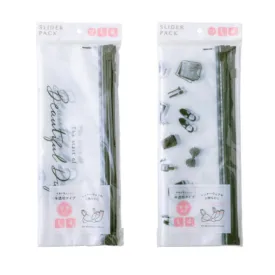 Semi-Transparent Pack with Slider - L - 4 pieces - Monotone - Girly Pattern