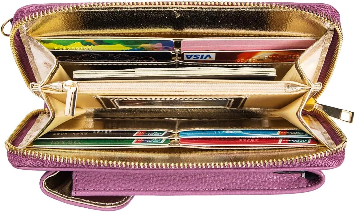 Small Crossbody Purse Cell Phone Wristlet Wallet for Women RFID