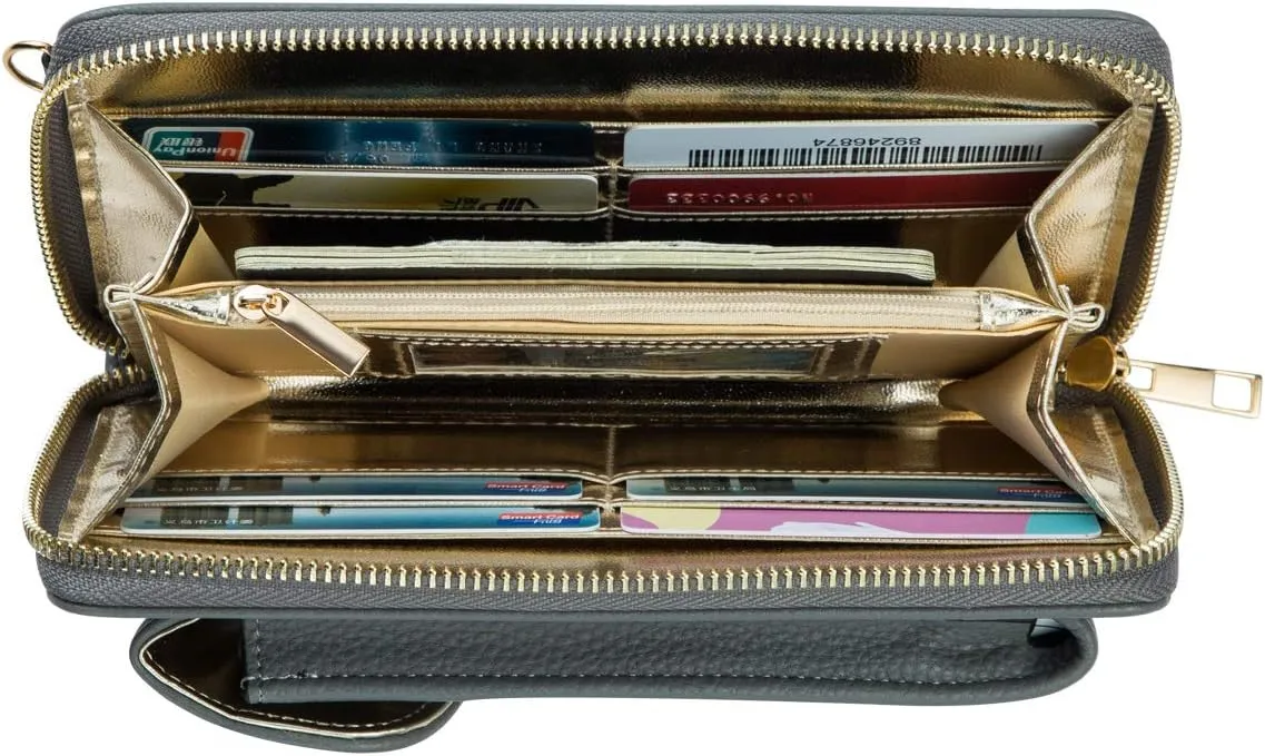 Small Crossbody Purse Cell Phone Wristlet Wallet for Women RFID