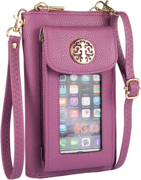 Small Crossbody Purse Cell Phone Wristlet Wallet for Women RFID