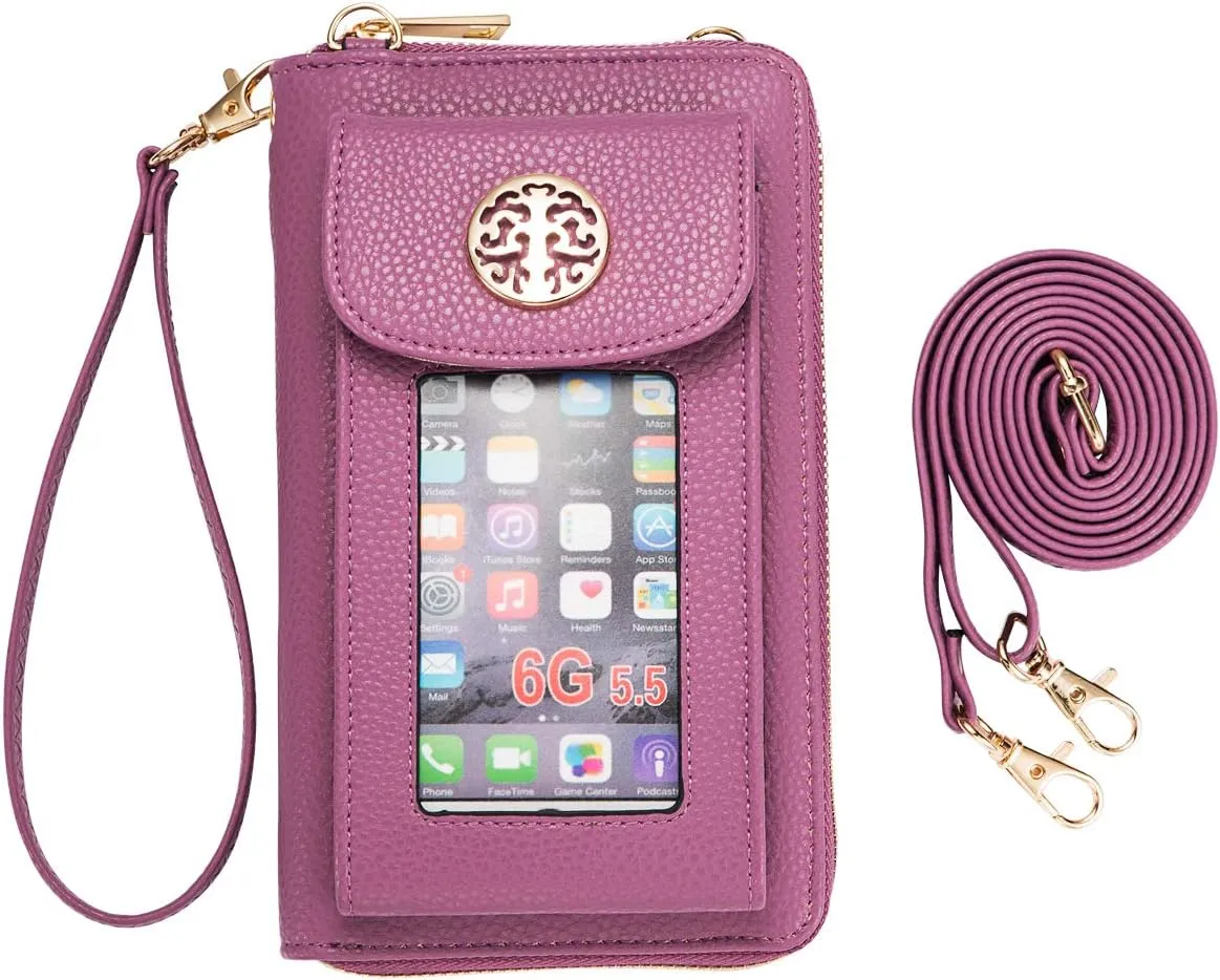 Small Crossbody Purse Cell Phone Wristlet Wallet for Women RFID