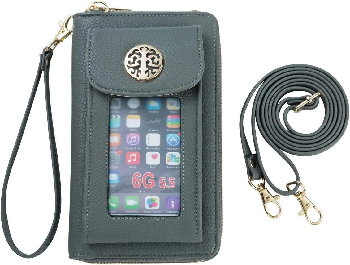 Small Crossbody Purse Cell Phone Wristlet Wallet for Women RFID