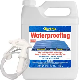 STAR BRITE Waterproofing Spray, Waterproofer   Stain Repellent   UV Protection for Boat Covers, Car Covers, Bimini Tops, Tents, Jackets, Backpacks, Boots, Awnings, Patio Covers & More
