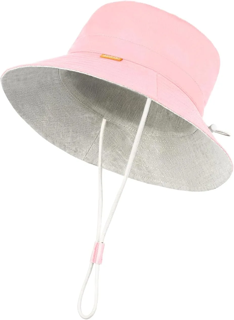 Toddler Kids Baby Girl Sun Hat Floppy Cotton Summer Hat 50  SPF Protective