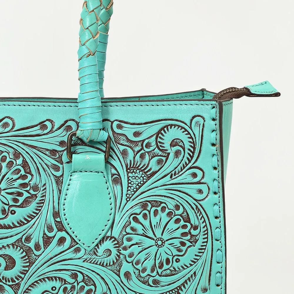 Turquoise Hills Hand Tooled leather Shoulder Bag