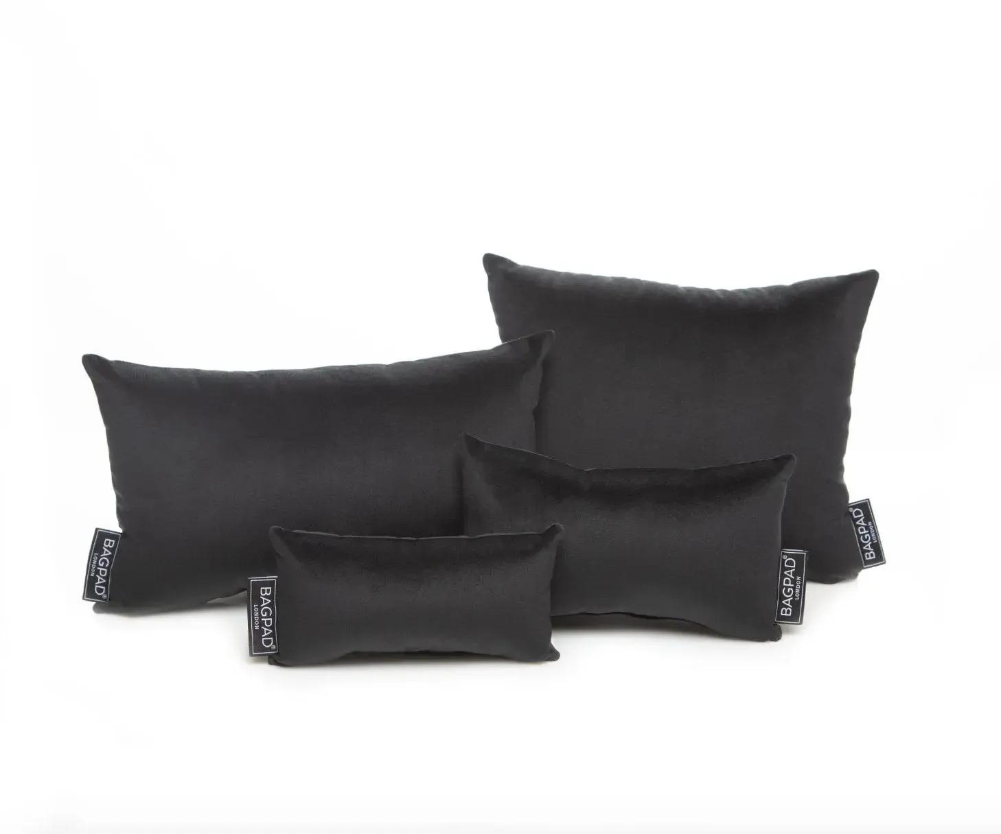 VELVET SET OF FOUR BLACK BAGPADS