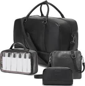 Wogarl Weekender Bag for Women Men Large Overnight Bag Travel Duffel Bag with Shoe Compartment Toiletry Satchel Bag Carry On Bag Fit 21" Laptop